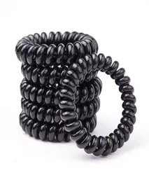 5 cm Cavo telefonico Cavo Cravatta per capelli Ragazze Bambini Fasce elastiche per capelli Anello Corda Colore nero Accessori per capelli donna6269422