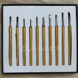 Watch Repair Kits 10pcs Tool Kit Hand Remover Manual Needle Bar Replacement Open Tools Accessories Steel