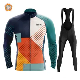 2024 Raphaful Зимний мужской велосипедный трикотаж с длинным рукавом Комплект термофлисовой уличной велосипедной одежды Ropa Maillot Ciclismo MTB Одежда 240131