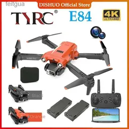 Drones TYRC 2023 Novo E84 Pro WIFI FPV Drone Grande Angular HD 4K 1080P Câmera Altura Hold RC Dobrável Quadcopter Dron Helicóptero Brinquedos Presente YQ240213