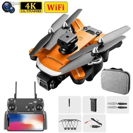 Дроны Новый S97 Дрон 4k Профессиональный HD Двойная камера Wi-Fi Fpv Предотвращение препятствий Квадрокоптер Складной ESC Траектория полета Радиоуправляемые игрушки YQ240211