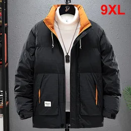 الشتاء باركاس الرجال 8xl 9xl بالإضافة إلى حجم سترة سميكة سميكة معطف