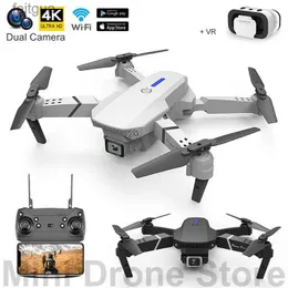 Droni Easy Fly Mini Drone 4K VR Wholesa E88 Quadcopter pieghevole con fotocamera Fotografia aerea FPV UAV Elicotteri RC Giocattoli Ritorno gratuito YQ240213