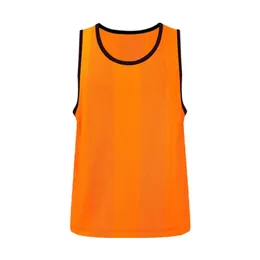 5 pçs colete de treinamento de futebol malha de poliéster respirável sem mangas uniforme esportivo absorção de suor secagem rápida camisa da equipe de futebol 240127