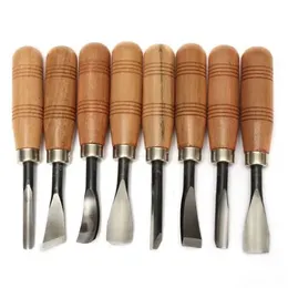 Fixmee 8 pezzi Set di strumenti per intaglio del legno a mano secca Chip Dettaglio Scalpello Set di coltelli 240123