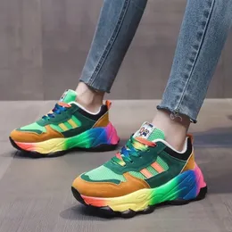 Trendy Women Sneakers Tennis Multicolor Sports Shoes for Women Platform Light Vulcanize Female Running Shoes Leisure 240126