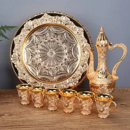 Guld- och silvervinglas Set Creative Home European Wine Set Metal Wine Jug Wine Divider High-End Russian Wine Jug 240123