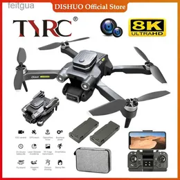 Drones TYRC 8K Drone Profissional 6K HD Fotografia Aérea Quadcopter Helicóptero de Controle Remoto 5000 Metros Distância Evitar Obstáculos YQ240213