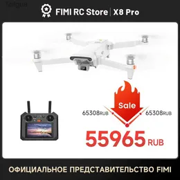 Drones Fimi X8 Pro Drone 4K Professional 3-axis gimbal camera 1/1.3cmos استشعار المستشعر استشعار 15 كم GPS x8pro2023 RC Store YQ240211