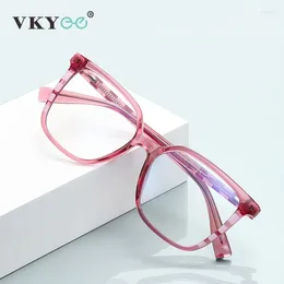 Güneş Gözlüğü Vicky Geometrik Kare Büyük Çerçeve Tasarım Okuma Gözlükleri Blue Anti-Light Kadınlar Özelleştirilebilir Reçete 2132
