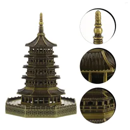 Decorazioni da giardino Sewacc Mini Pagoda Statua in lega Wenchang Tower Figurine Zen cinese Feng Shui Ricchezza