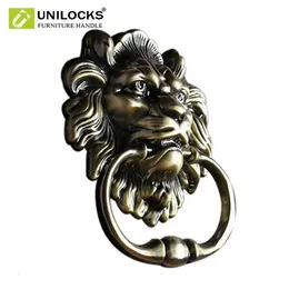 UNILOCKS ANTIRY LION Drzwi do drzwi Lionhead Doorknockers Lions Decor Home Decor, w tym śruby z Cainiao 240127