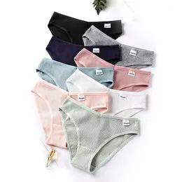 3 Teile/los S-4XL Baumwolle Höschen Weibliche Unterhose Sexy Höschen für Frauen Slips Unterwäsche Plus Größe Pantys Dessous 8 Solide Farben 240131