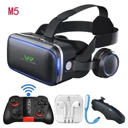 Shinecon 6.0 Casque VR Virtual Reality okulary kasku zestawu słuchawkowego 3D do smartfona Viar Binokulars Gra wideo 240126