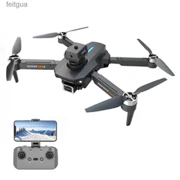 Drone xkj e88s hd çift kameralı mini wifi fpv 360 engel önleme optik akış konumlandırma katlanabilir RC dron quadcopter rtf yq240211