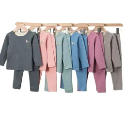 Herbst Baby Kinder Thermo-Unterwäsche Kinder Kleidung Sets Nahtlose Nachtwäsche für Jungen Mädchen Pyjamas Sets Winter Teenager Kleidung 240130