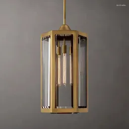 Lustres modernos americanos el cozinha ilha sala de jantar industrial pendurado lâmpada lustre de cristal metal vidro teto pingentes luz