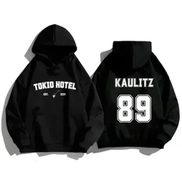 Tokio el Unisex Cotton Hoodie Kaulitz Fashion Fleece Luxury Hooded Sweatshirt Plain Winter Autumn Print Men Women Pullover 240125