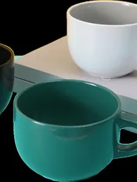 Canecas Coloridas Grande Copo de Sopa Minimalista Multi-cor Cerâmica Caneca Unissex Escritório