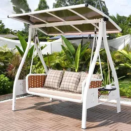 Camp Furniture Vine Weaving Swing Courtyard Outdoor Chair Home Balkon Solar Eisen Gussaluminium Freizeit Schaukeln