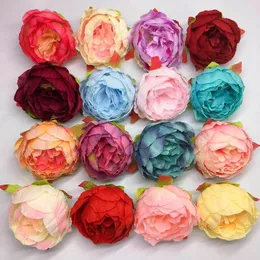 Flower Head 50Pcslot Artificial Peony 10Cm DIY Scrapbooking Garland Wall Background Wedding Party Home Decoration 240127