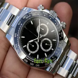 العلامة التجارية World Luxury Watch Best C Version Watch Cosmograph 40mm 126500 Watch Black Dial العلامة التجارية الجديدة التلقائية Eta Cal.7750 Movement Watch Watchanty Sender Mens Watches