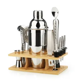 Cocktail-Shaker-Set, Edelstahl, Bar-Werkzeug, Barkeeper-Set, 750 ml, Mixer, Wein, Martini, Boston-Shaker-Set für Getränkepartys, 240123