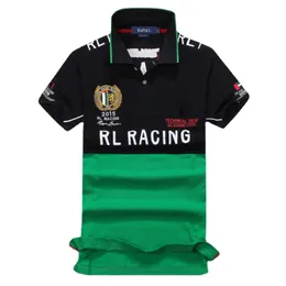 Män god kvalitet rl stor ponny 100%bomull fritid mode överdimensionerad racing team topp tees män kort ärm elegant klassisk hästpolo skjorta lyxdesigner golfkläder