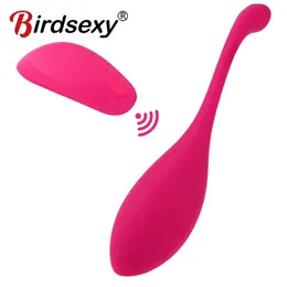 Liquid Silicone Erotic Jump Egg Remote Control Kvinnlig vibrator Klitoris Stimulator Vaginal Gspot Massager Sexleksak för par 240202