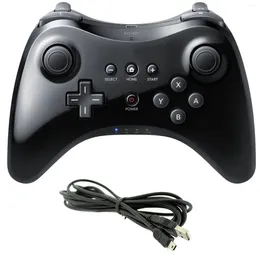 وحدات تحكم اللعبة اللاسلكية كلاسيكية Pro Controller Gystick Gamepad لـ Nintend Wii U مع كابل USB