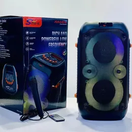 Tragbarer Bluetooth-Lautsprecher für den Außenbereich, 10,2 cm (4 Zoll), Aktiv-Stereo, 25 W, leistungsstarke RGB-Lampen, Unterstützung mit mehreren Wiedergabemodi 240126