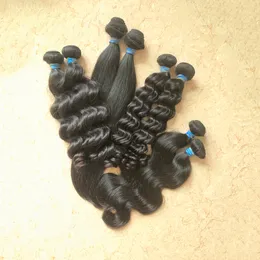 Cabelo real cru, cheio de cutículas alinhadas de um único doador