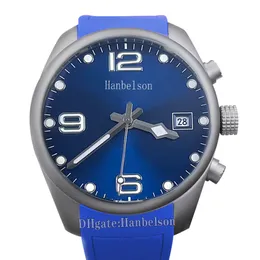 Mens Watch Ceramic Bezel Japan 8215 Automatisk rörelse Timepiece Noctilucent Blue Face Rubber Strap Wristwatch 41mm