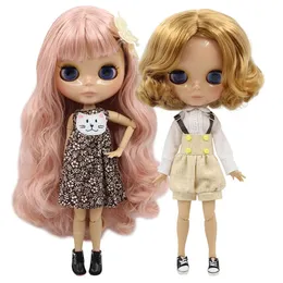 Icy dbs blyth boneca 16 bjd brinquedo conjunto corpo bronzeado pele boneca 30cm rosto brilhante para diy boneca personalizada 240130