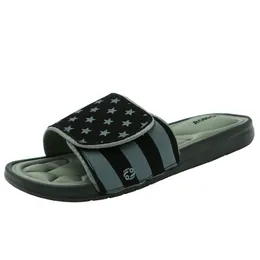 Mens Tisters andningsbara stjärna randiga minnesskum inomhus bekväma flip flops strand sandaler utomhus sommar justerbar 240131