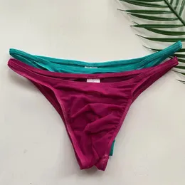 Underpants Men's G-string Thongs Sexy Mesh T Back Men Briefs Panties Man Underwear Low Waist Solid Transparent Lightweight