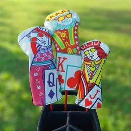Деревянный чехол для игральных карт для гольфа, гибридный водонепроницаемый защитный комплект для водителя Fairway, мягкие и прочные чехлы для клюшки для гольфа из искусственной кожи 240202