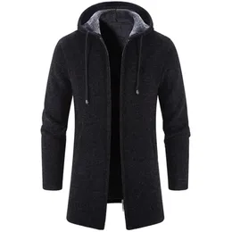 Autumn And Winter Cashmere Men's Cardigan Chenille Outer Sweater Coat Windbreaker 240122