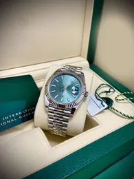 Orologio di lusso mondiale di marca Migliore versione ew Orologio Datejust 41 126334 Quadrante verde menta 2024 Nuovissimo orologio automatico ETA 3235 2 anni di garanzia OROLOGI DA UOMO