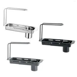 Kitchen Storage Sink Drain Shelf Stainless Steel Over Detachable Practical Sponge Organizer Drying Rack Faucet Gadgets