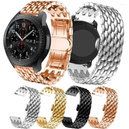 Bandas de relógio banda para samsung gear s3 frontier/clássico pulseira inteligente aço inoxidável 22mm pulseira galaxy 46mm accessorie