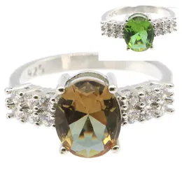 Pierścienie klastra 20x10 mm zdecydowanie polecam kolor Zultanite Zmiana Aleksandryt Topaz Emerald Ruby Sapphire Mystic CZ Srebrny pierścień