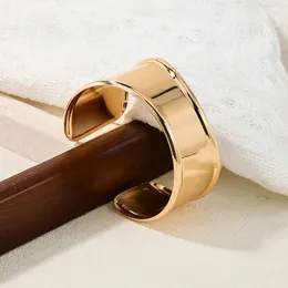 Bangle basit banliyö premium dokunmatik el takı kişilik moda geometrik metal açılış geniş yüz kadın bilezik toptan