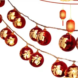 Strings Red Bulb LED String Lights Chinese In Design Bendable Rope Battery Operated For Balcony Living