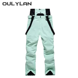 Oulylan Ski Pant High-Waist Removable Men Lomen Adder Skiing Snowsers Wear