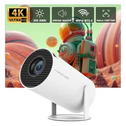 Transpeed Android 11 4K Projector WiFi6 HY300 Allwinner H713 200ansi BT50 1280720P Dual WiFi Home Theater Outdoor Portable 240125