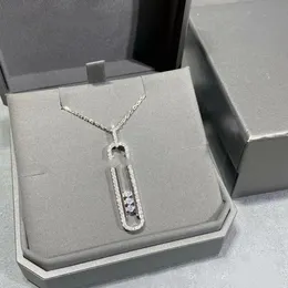 New Classic Three Diamonds Necklace for Woman with Box Luxury Silver Silver Gold مطلي 18 ألف نسخ رسمية لا تتلاشى أبدًا مع صديقته 014