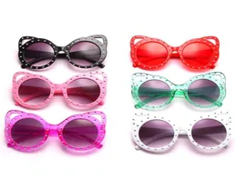 Dzieci słodkie liski okulary przeciwsłoneczne 2022 Dziewczęta Rhinestones kreskówkowe okulary przeciwsłoneczne gogle dzieci UV ochrona Eyewea Boys Cool Beach GLAS5002324