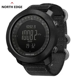 NORTH EDGE Mens esporte Digital relógio Running Swimming Militar Exército relógios Altímetro Barômetro Bússola à prova d'água 50m Pulseira 240202