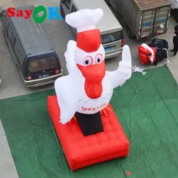 Atacado Sayok 6 metros gigante inflável decoração de frango inflável modelo animal de frango para publicidade e promoção de vendas